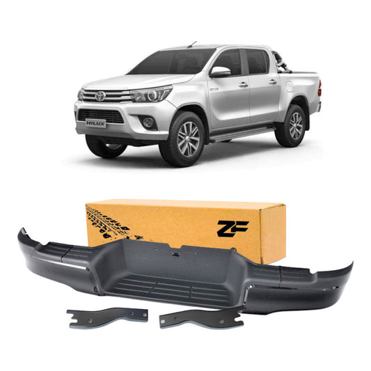 Parachoque Trasero Gris Toyota Hilux 2016-2022 Con Soportes