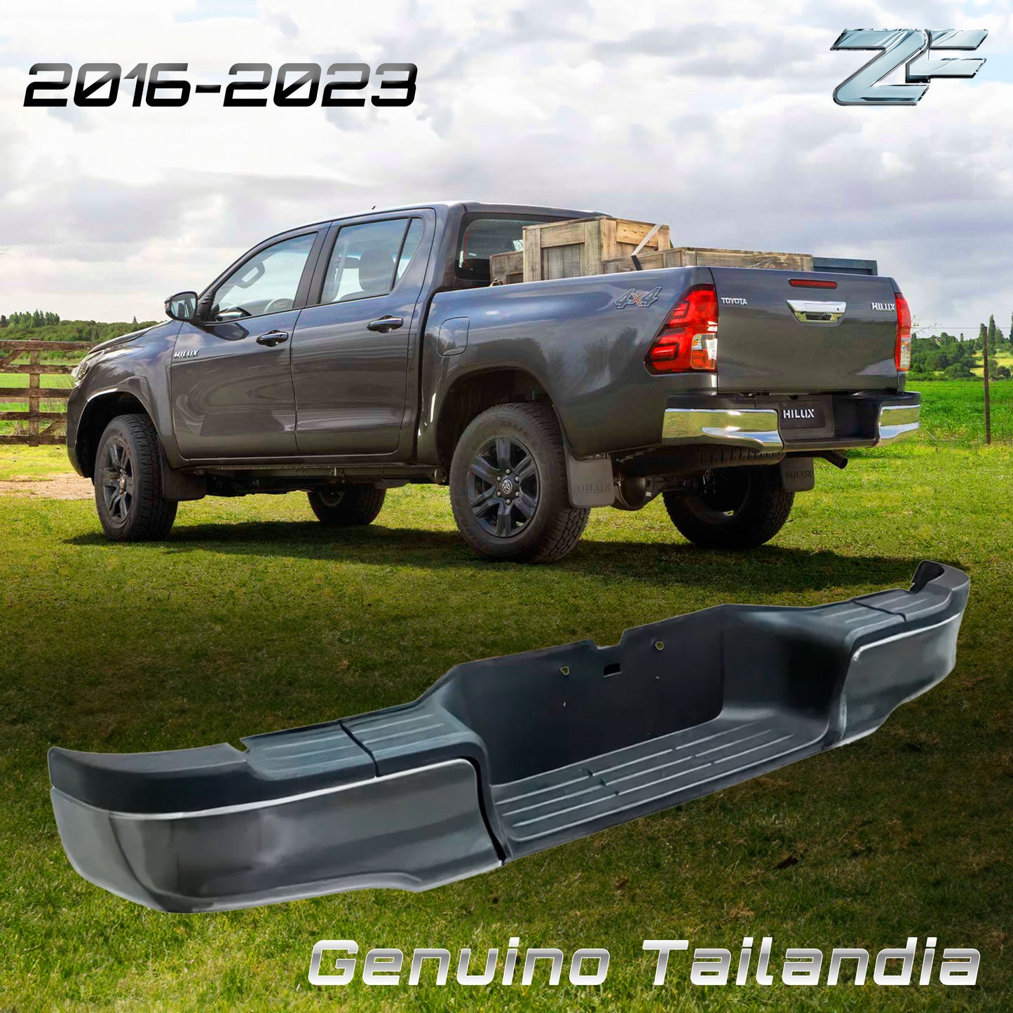 Parachoque Trasero Toyota Hilux 2016-2023 /genuino Tailandia